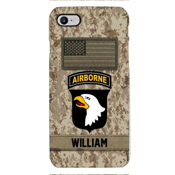 Personalized Army Veteran Camo Phone Case 22JAN-MQ14