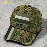 Personalized Netherlands Soldier/Veterans Camo Peaked Cap 22MAR-LN03