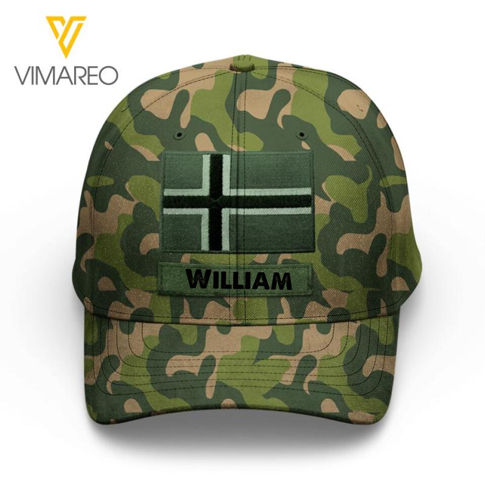 Personalized Norwegian Soldier/Veterans Camo Peaked Cap 22MAR-LN04