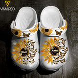 Personalized Kid Sunflower Clog Slipper Shoes Printed 22MAR-DT08