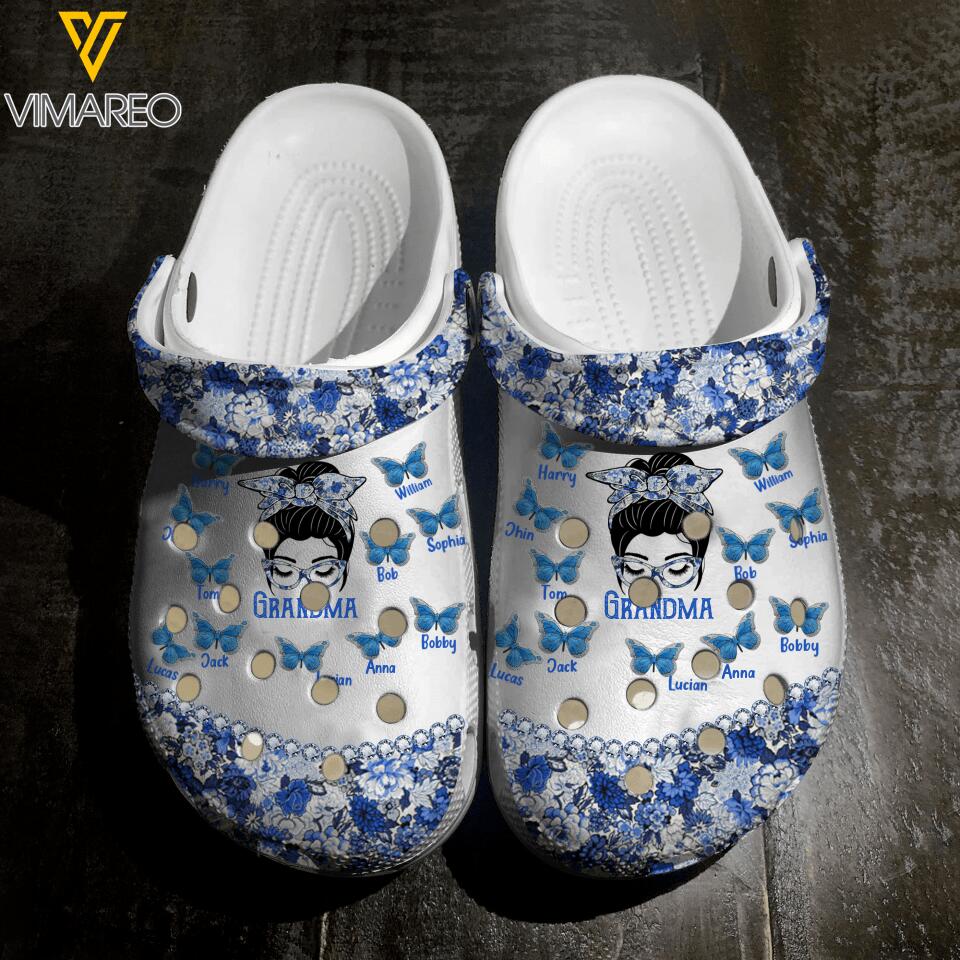 Personalized Grandma Kids Clog Slipper Shoes Printed 22MAR-DT11