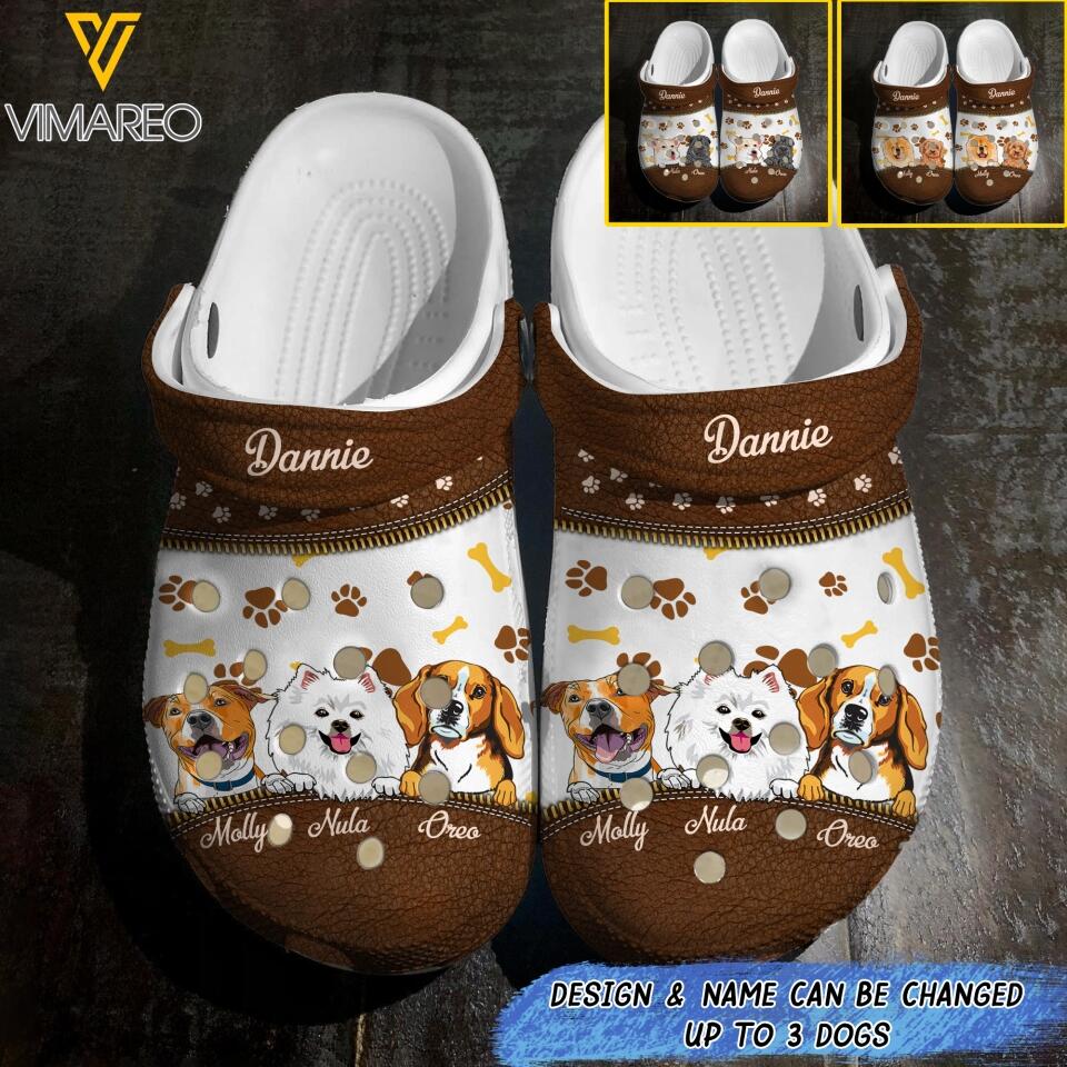 Personalized Dog Lover Clog Slipper Shoes Printed 22MAR-MQ14