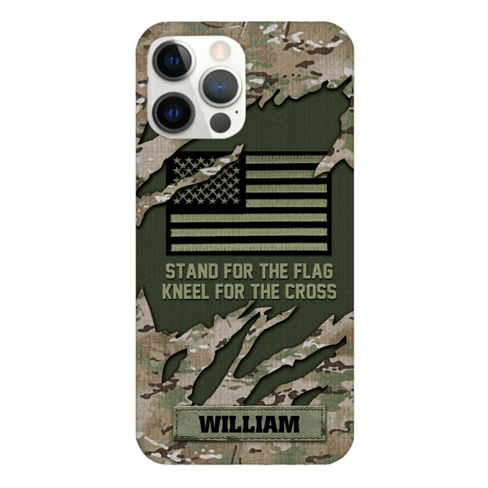 PERSONALIZED U.S VETERAN CAMO PHONECASE QTTN1803