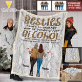 Personalized Besties Alcohol Quilt Blanket Printed 22MAR-QH18