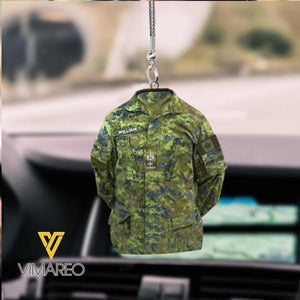 PERSONALIZED CANADIAN VETERAN CAMO CAR HANGING ORNAMENT MTHC2103