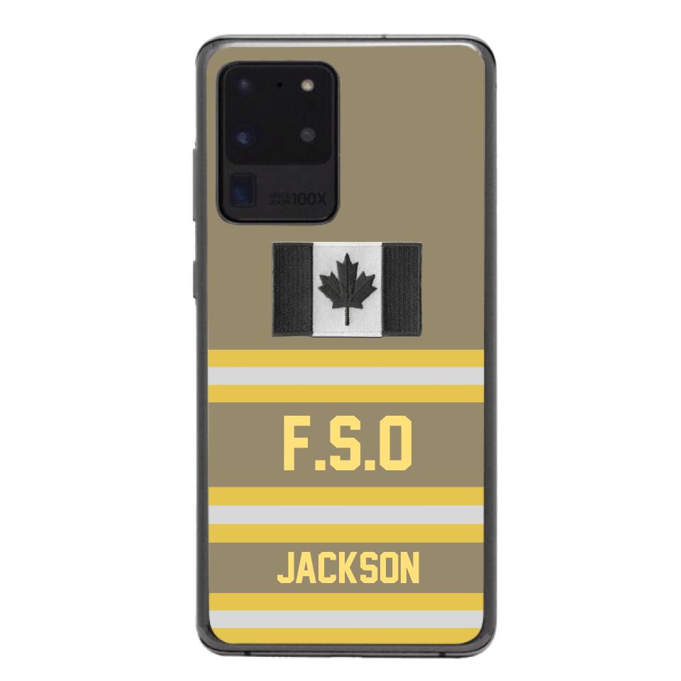 Personalized Canadian Firefighter Phone Case Printed 22MAR-HC24