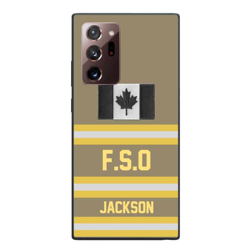 Personalized Canadian Firefighter Phone Case Printed 22MAR-HC24