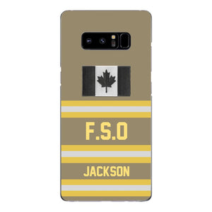 Personalized Canadian Firefighter Phone Case Printed 22MAR-HC24