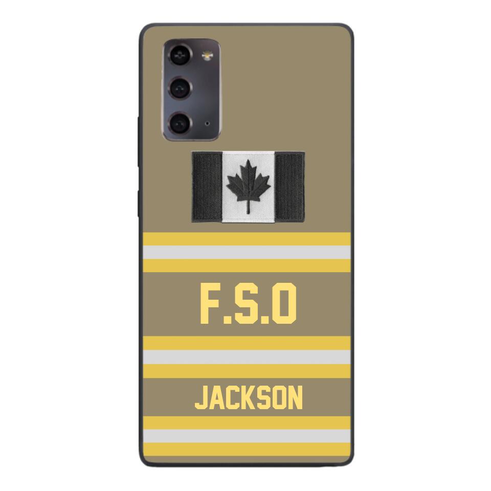 Personalized Canadian Firefighter Phone Case Printed 22MAR-HC24