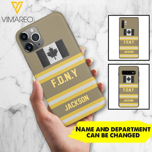 Personalized Canadian Firefighter Phone Case Printed 22MAR-HC24