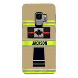 Personalized Canadian Firefighter Rank Phone Case Printed MTDT2403