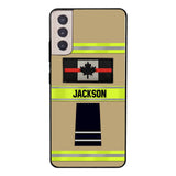 Personalized Canadian Firefighter Rank Phone Case Printed MTDT2403