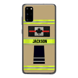 Personalized Canadian Firefighter Rank Phone Case Printed MTDT2403