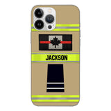 Personalized Canadian Firefighter Rank Phone Case Printed MTDT2403