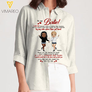 Personalized To My Besties Women Linen Shirt QTDT2403