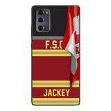 Personalized Canadian Firefighter Phone Case Printed 22MAR-HQ24