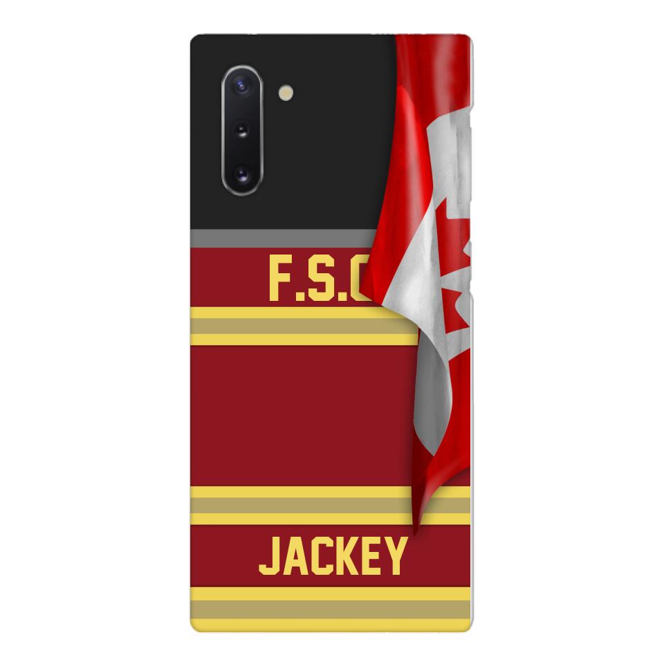 Personalized Canadian Firefighter Phone Case Printed 22MAR-HQ24