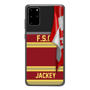 Personalized Canadian Firefighter Phone Case Printed 22MAR-HQ24