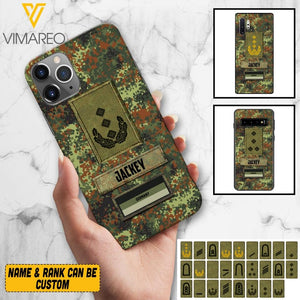 Personalized German Soldier Camo Phone Case Printed 25MAR-HQ26