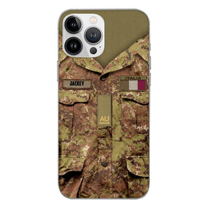 Personalized Italian Soldier/Veterans Phone Case Printed 22MAR-HQ31