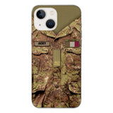 Personalized Italian Soldier/Veterans Phone Case Printed 22MAR-HQ31