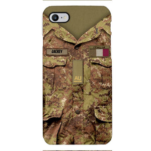 Personalized Italian Soldier/Veterans Phone Case Printed 22MAR-HQ31