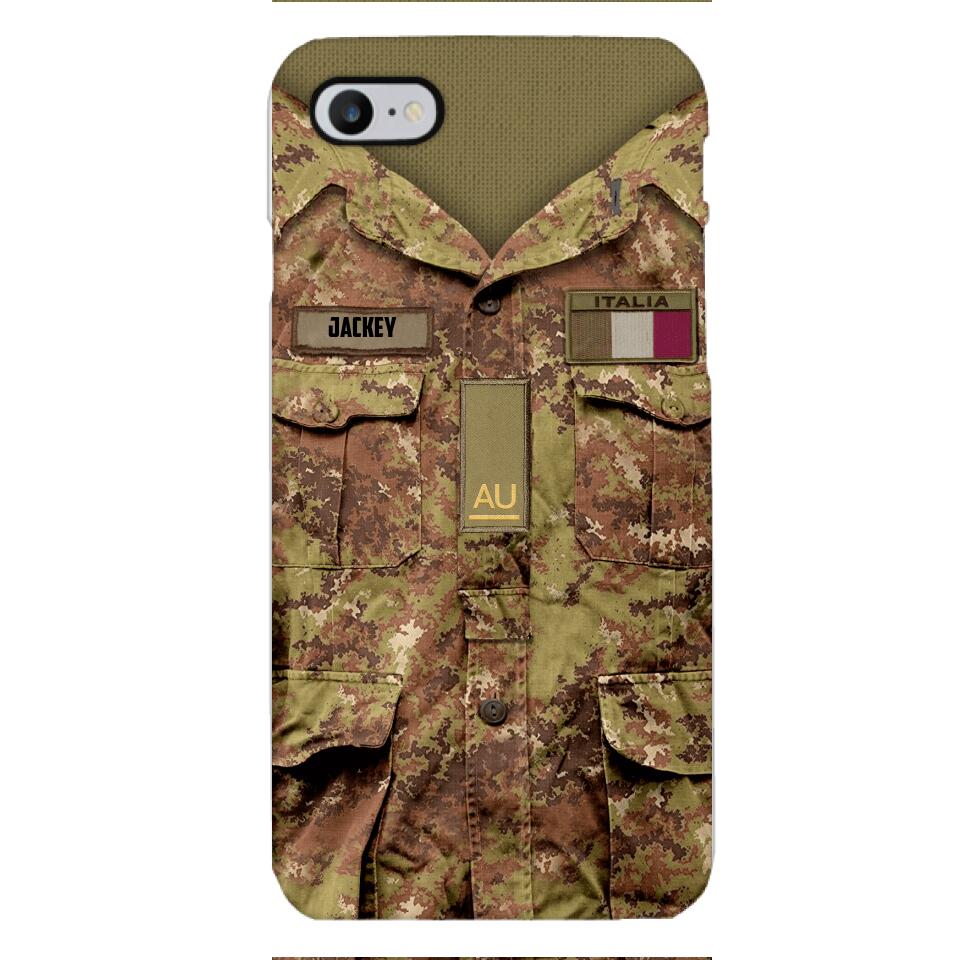 Personalized Italian Soldier/Veterans Phone Case Printed 22MAR-HQ31