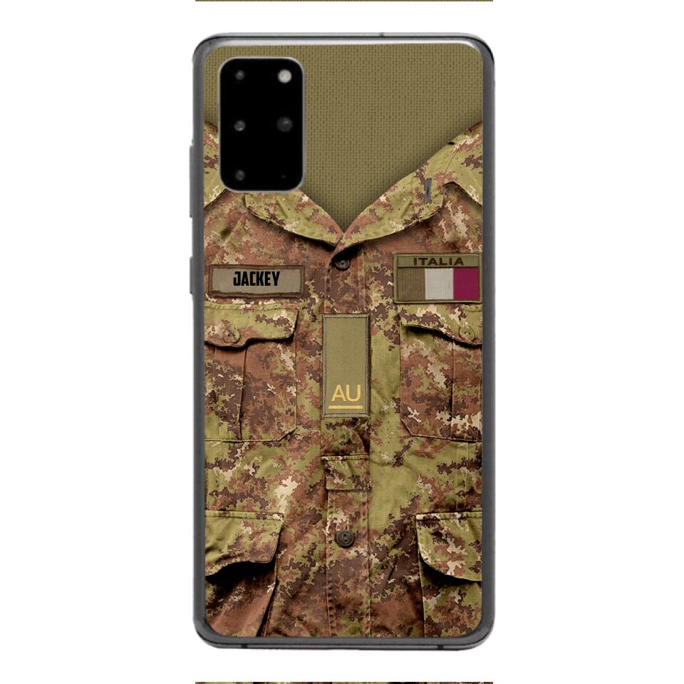 Personalized Italian Soldier/Veterans Phone Case Printed 22MAR-HQ31