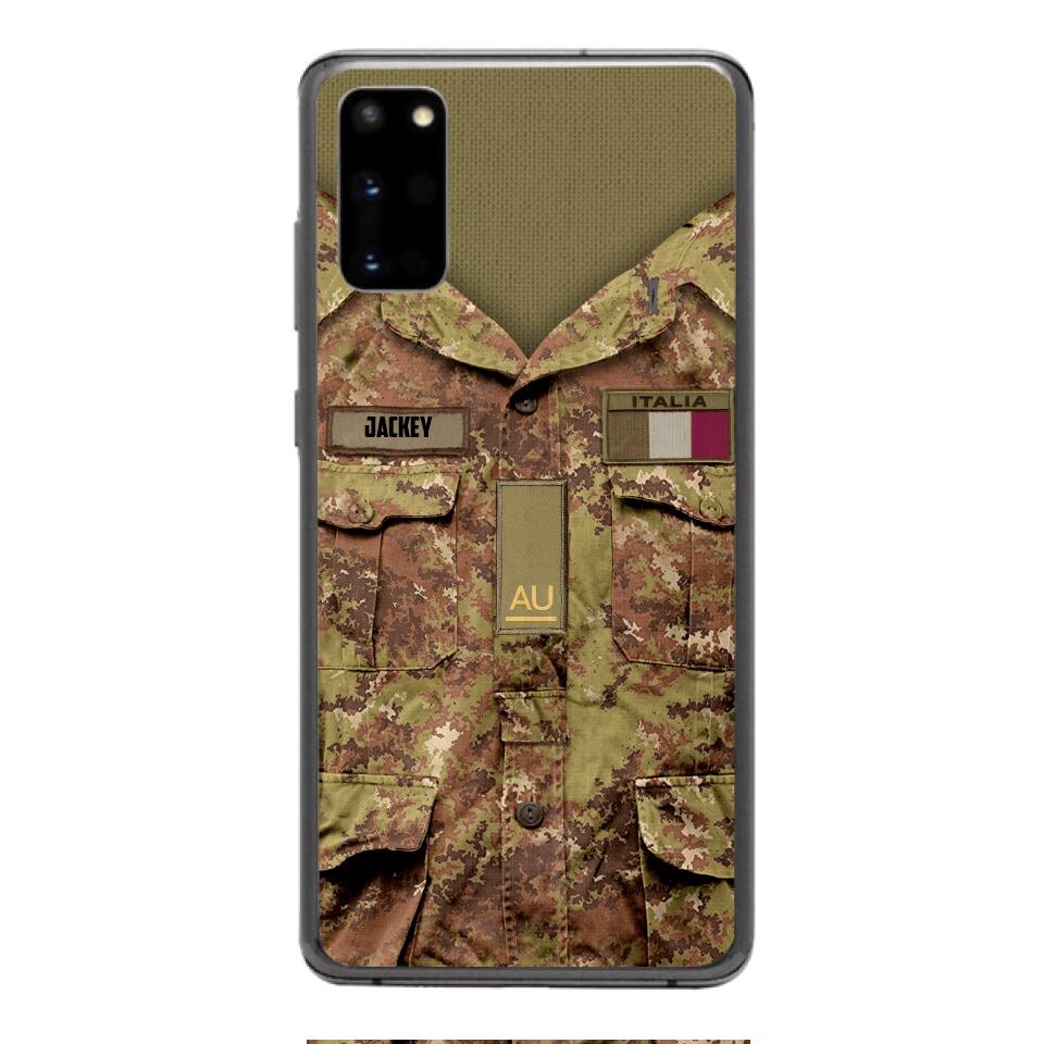 Personalized Italian Soldier/Veterans Phone Case Printed 22MAR-HQ31