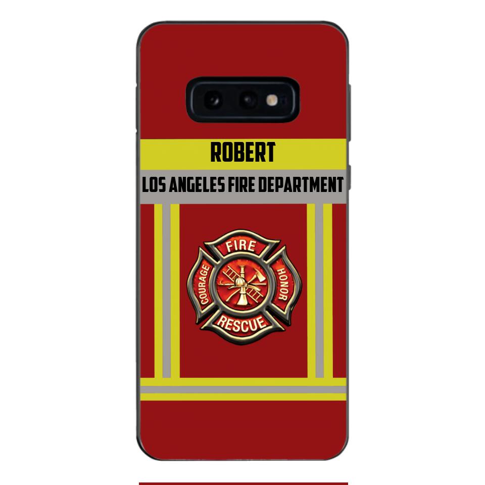 Personalized U.S Firefighter Phone Case Printed 22APR-LN01