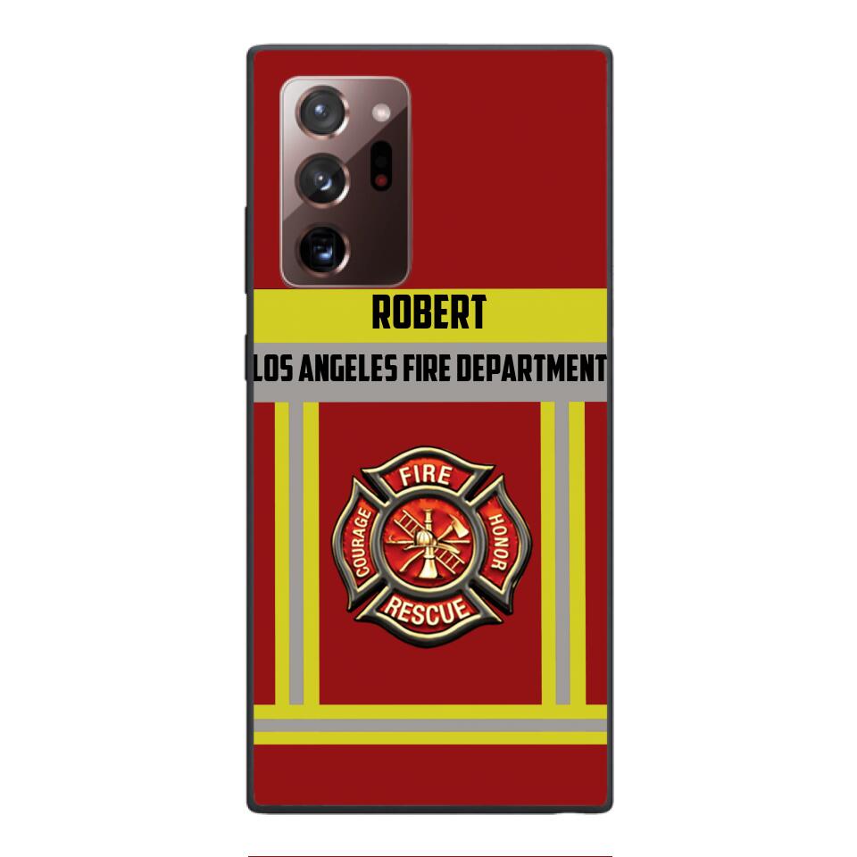 Personalized U.S Firefighter Phone Case Printed 22APR-LN01