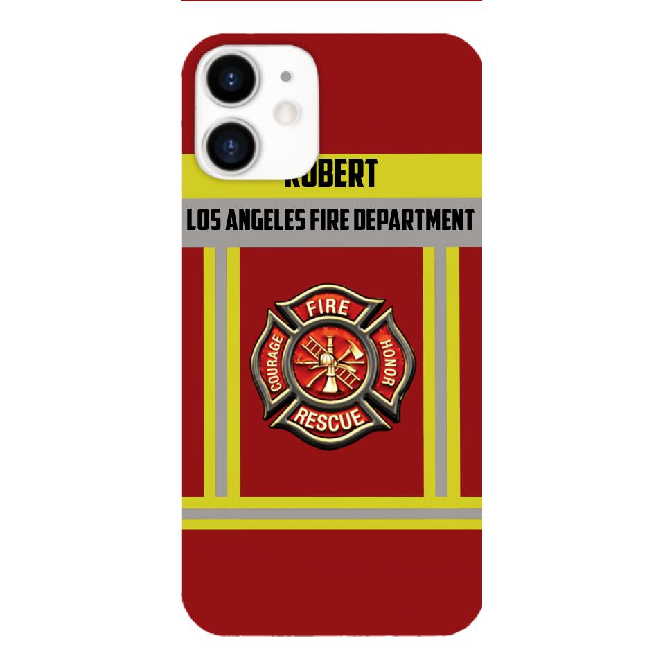 Personalized U.S Firefighter Phone Case Printed 22APR-LN01