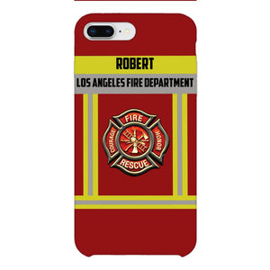 Personalized U.S Firefighter Phone Case Printed 22APR-LN01