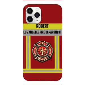 Personalized U.S Firefighter Phone Case Printed 22APR-LN01