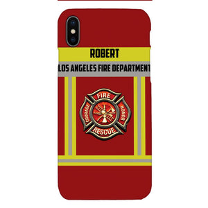 Personalized U.S Firefighter Phone Case Printed 22APR-LN01