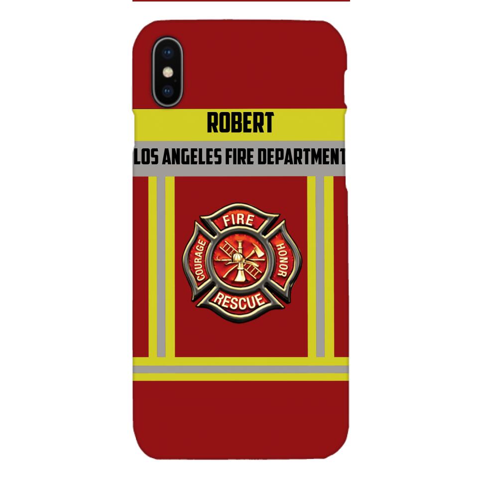 Personalized U.S Firefighter Phone Case Printed 22APR-LN01