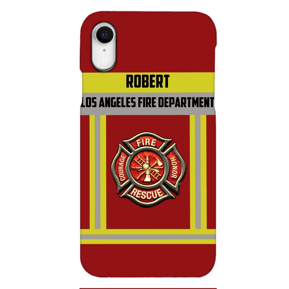 Personalized U.S Firefighter Phone Case Printed 22APR-LN01