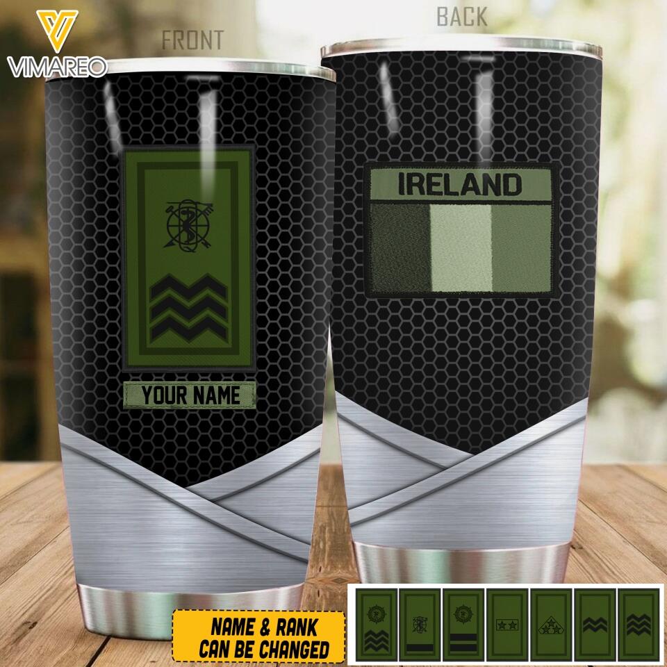 Personalized Irish Veterans/Soldier Tumbler Printed 22APR-LN05