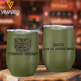 Personalized UK Soldier/Veterans Wine Tumbler Printed QTHC0604