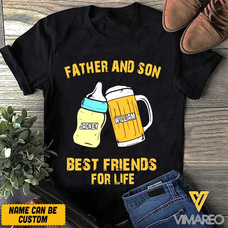 Personalized Father And Son or Daughter Best Friends Tshirt QTVQ0804