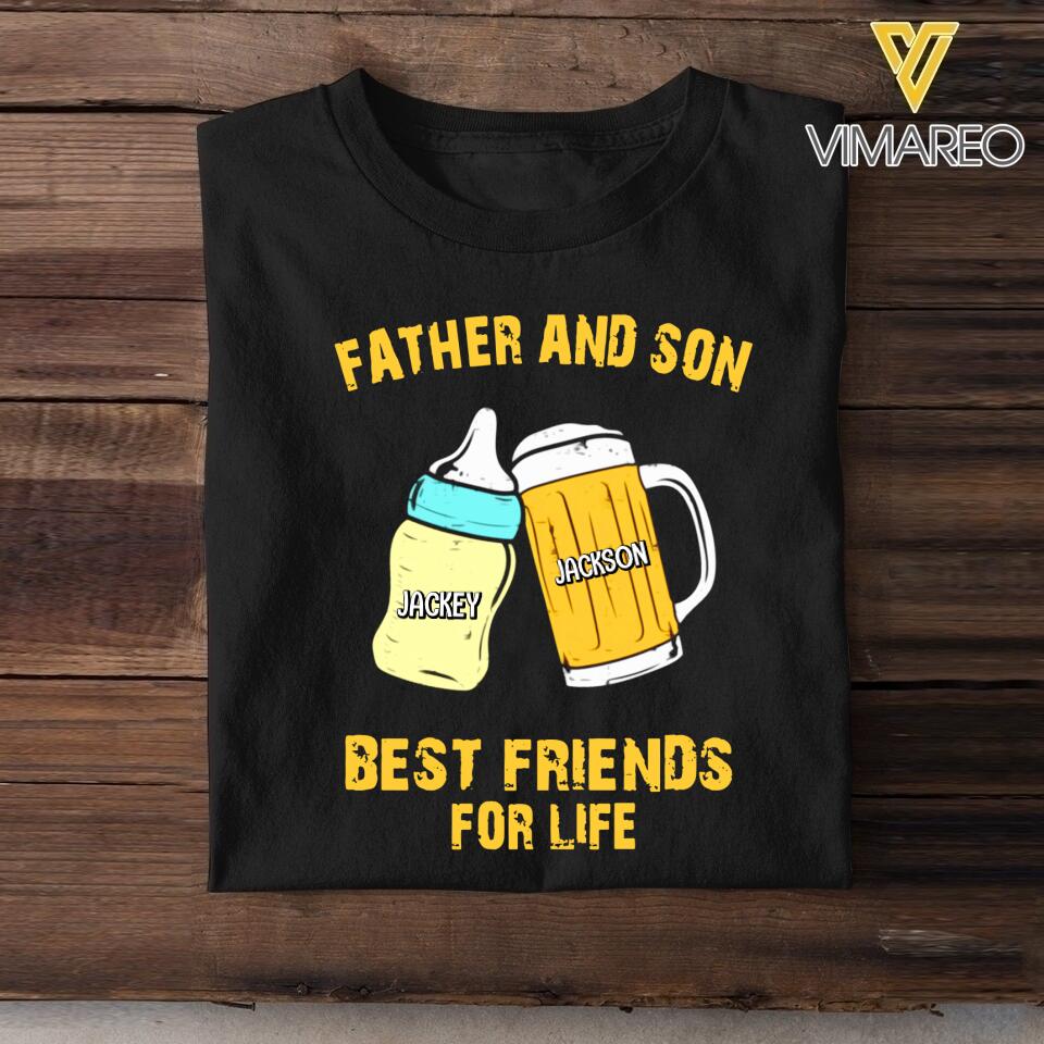 Personalized Father And Son or Daughter Best Friends Tshirt QTVQ0804