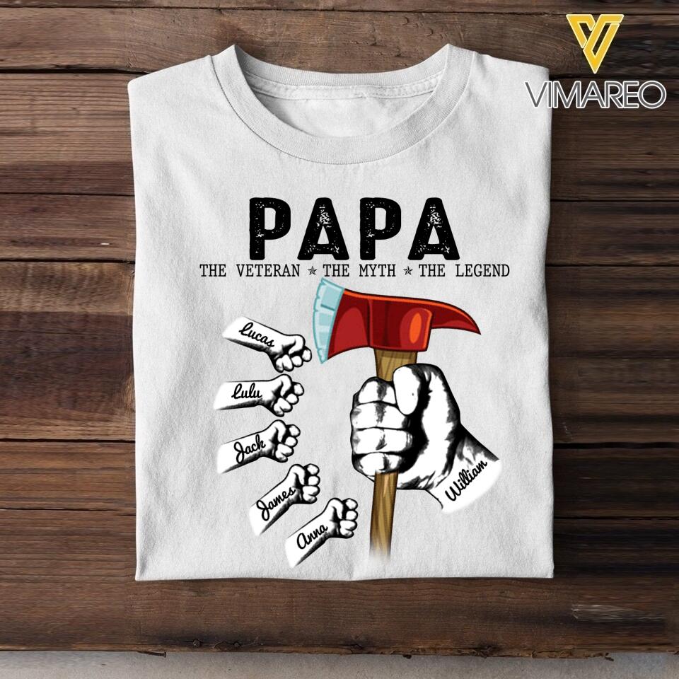 DH Personalized Papa Veteran The Myth The Legend Tshirt Printed DT1204