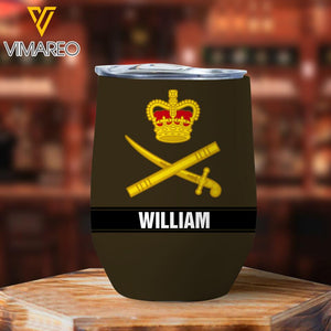 Personalized British Soldier Wine Tumbler Printed 22APR-DT13