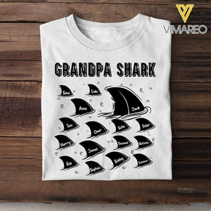 Personalized Grandpa Shark Tshirt Printed 22APR-DT14