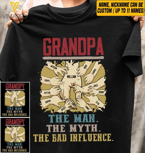 PERSONALIZED GRANDPA THE MAN THE MYTH  TSHIRT V3Q 1504