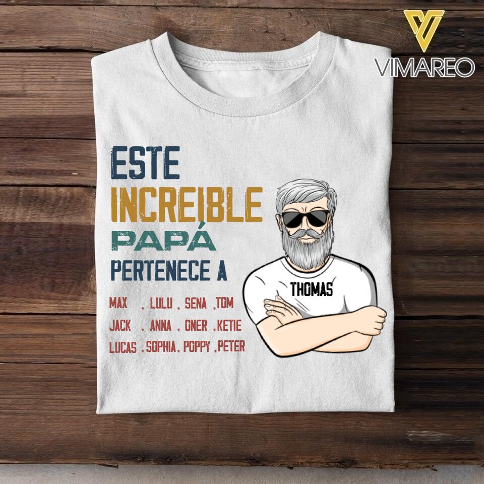 Personalized Grandpa Kid Spain Tshirt Printed 22APR-HQ15