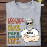 Personalized Grandpa French Tshirt Printed 22APR-MQ15