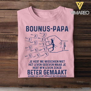 Personalized Bounus-Papa Tshirt Printed 22APR-DT15