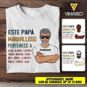 Personalized Grandpa Kid Spain Tshirt Printed 22APR-HC15