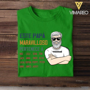 Personalized Grandpa Kid Spain Tshirt Printed 22APR-HC15